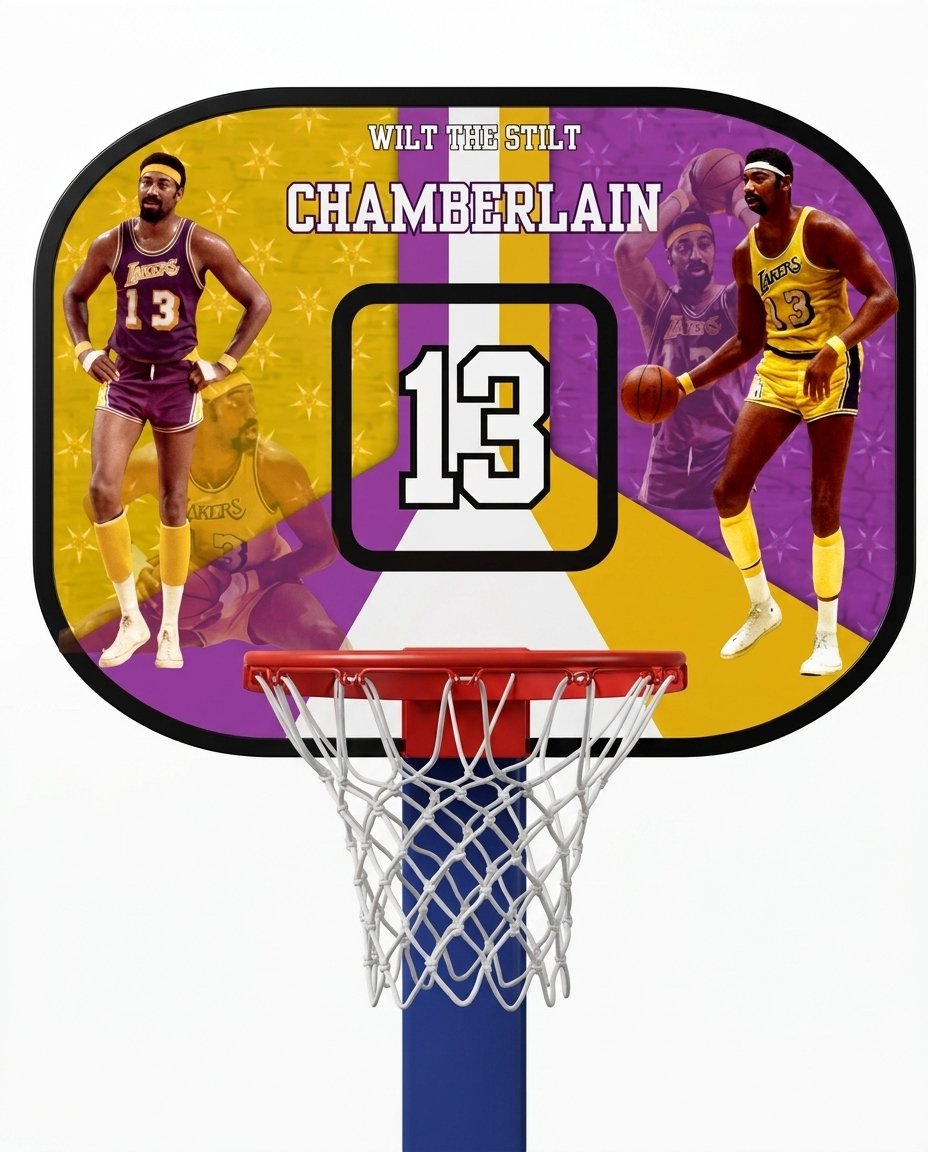 Wilt Chamberlain Sample personalized basketball hoop