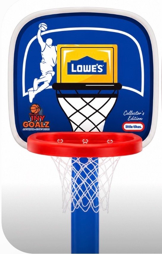 Lowe's Sample personalized basketball hoop