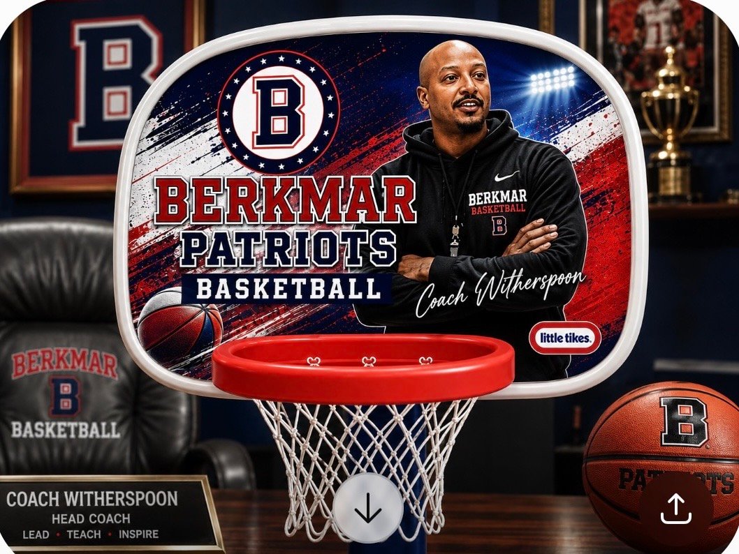Berkmar HS Sample personalized basketball hoop