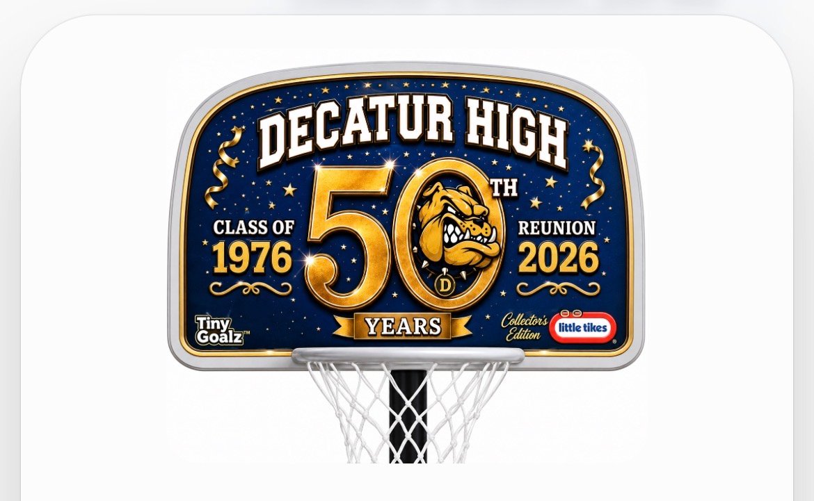 50 Year ReUnions Sample personalized basketball hoop